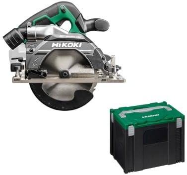 HiKOKI Akku-Handkreissäge C3606DBW2Z, 36 V, 165 mm Sägeblatt-Ø, Brushless | 66 mm Schnitttiefe, 5600 U/min, Gehrung -5° bis 45°, LED, Sanftanlauf, Rückschlagschutz, Schnellstopp-Bremse, inkl. Koffer