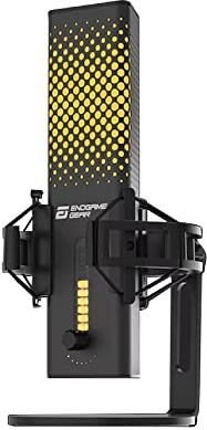 Endgame Gear XSTRM USB Mikrofon für Streaming, Podcast, Aufnahmen in Studioqualität, 24 Bit / 192 kHz, externes Mic, AI-Geräuschunterdrückung, Stummschaltung durch Tippen, PC & Mac - schwarz