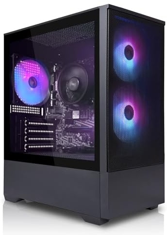 SYSTEMTREFF Basic Gaming PC AMD Ryzen 5 PRO 5655G 6x4.4GHz | Radeon RX Vega 7 4K HDMI DX12 | 512GB M.2 NVMe | 16GB DDR4 RAM | WLAN Desktop Computer Rechner für Gamer, Zocker