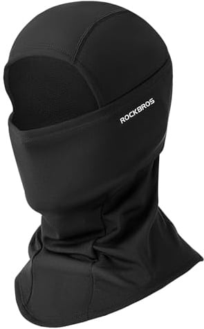 ROCKBROS Sturmhaube Balaclava Skimaske Winddicht Warm für Fahrrad Ski Motorrad Winter Unisex Einheitsgröße, Schwarz