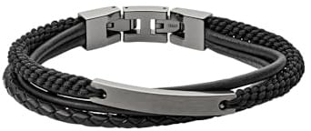 Fossil Armband Für Männer Vintage Casual, Innenlänge 180mm + 15mm Extender Gunmetal Edelstahlarmband, JF03185793