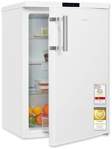 Exquisit Kühlschrank ohne Gefrierfach - 134 L, Vollraumkühlschrank Weiß | Freistehend, 85 cm hoch, 56 cm breit - LED, Super-Kühl-Modus, digitale Temperaturanzeige, Türalarm, 73 kWh/Jahr