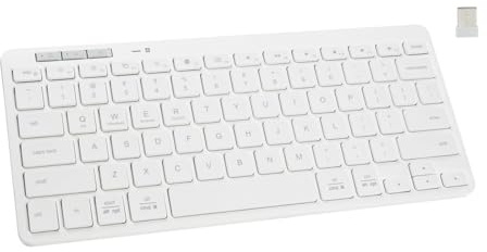 Bnnwa Kabellose Bluetooth-Tastatur, Bluetooth + 2,4 G, Dualmodus, kleine tragbare kabellose Externe Tastatur für Android-Tablets, Smartphones, iPad Pro, Air, Mini, iPhone
