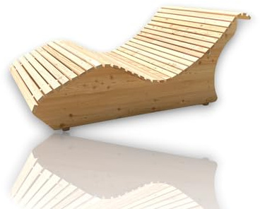 Holztec-Leitner Holzliege Himmelsliege Doppelliege Schwungliege aus Lärchenholz Made in Bavaria (140cm)