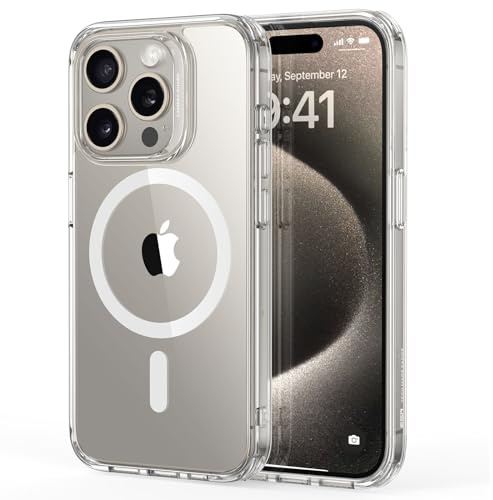 ESR für iPhone 15 Pro Hülle Kompatibel mit Magsafe, Handyhülle für iPhone 15 Pro Case, Anti-Vergilbung, Zertifizierter Militärschutz Starke Stoßfest, Klar