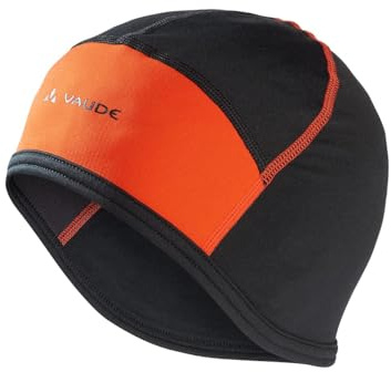 VAUDE Bike Cap, warme Helm- Unterziehmütz, Winddicht & atmungsaktiv, wasserabweisend & schnelltrocknend, Glowing red, L