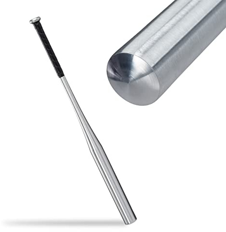 Relaxdays Baseballschläger 2er Set Aluminium, Silber | rutschfester Griff, 34 Zoll/ 86 cm, Aluschläger