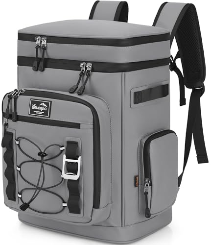 Youngoa Kühlrucksack, 30L Große Thermo Kühltasche Rucksack, Wasserdicht Picknickrucksack Groß für Strand, Outdoor, Camping, Picknick