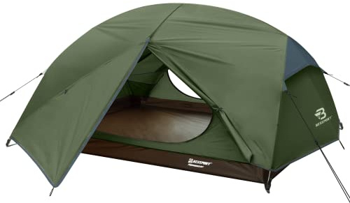 Bessport Zelt 3 Personen Camping Zelt 2 Türen Ultraleicht wasserdicht leicht und einfach zu Bauen Belüftetes 4 Jahreszeiten Kuppelzelt geeignet für Outdoor Wandern und Bergsteigen
