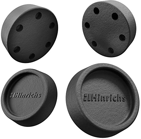 Hinrichs 4er Set Schwingungsdämpfer rund schwarz - Dämpfer Waschmaschine - Vibrationsdämpfer Waschmaschine - Gummifüße Waschmaschine- Antivibrationszubehör für AEG Bosch Siemens Privileg etc.