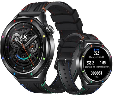 XIAOMI Watch S4 Smartwatch, Fitnessüberwachung, 1,43 AMOLED, 15 Tage Akkulaufzeit, Bluetooth-Anrufe,150+ Sportmodi, Dualband GPS, NFC, Android & iOS, Rainbow