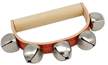 GICO Schellenkranz aus Holz für Kinder mit 5 Schellen Musikinstrument - 3852