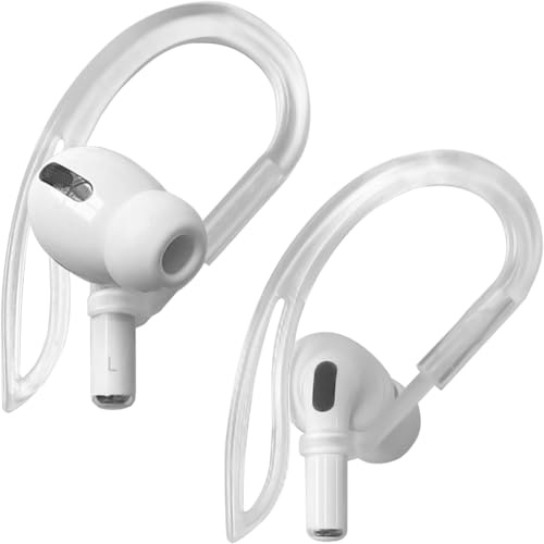 Ohrbügel, kompatibel mit AirPods Pro, mehrdimensional verstellbar, Zubehör kompatibel mit Apple AirPods (transparent)