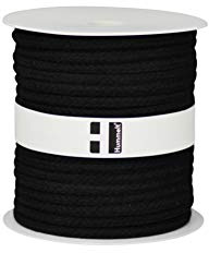 Hummelt® Baumwollseil Baumwollkordel (H) 8mm 40m schwarz auf Rolle