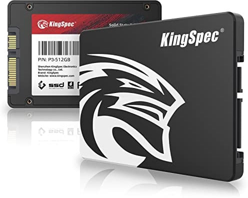 KingSpec 512GB 2.5" SATA Festplatte Intern SSD SATA 3 interne SSD 3D NAND Flash, 2.5 Zoll kompatibel mit Desktop/Laptop