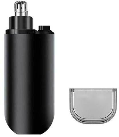 Tragbarer Nasenhaartrimmer, Nasen und Ohrenhaartrimmer, Schmerzfreier Nasenhaarschneider Ohrhaarschneider, USB Wiederaufladbar Reise Nasenhaartrimmer für Männer und Frauen (Schwarz)