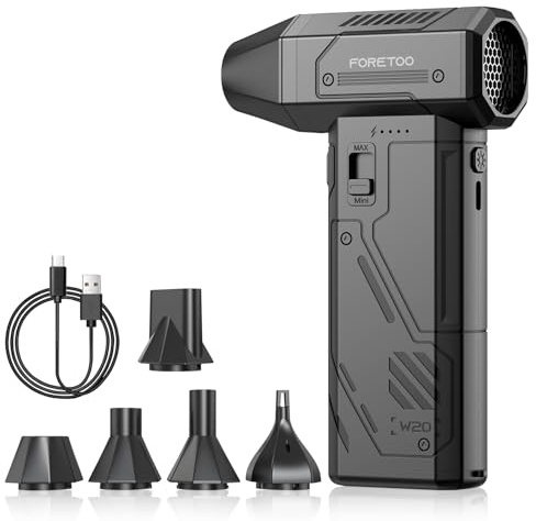 Druckluft-Luftreiniger, 180.000 U/min Super Power kabelloser elektrischer Luftreiniger, 7500 mAh wiederaufladbarer bürstenloser Motorlüfter, 3-Gang verstellbarer Turbo-Ventilator-Luftreiniger für