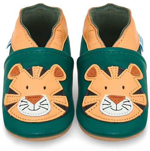 Krabbelschuhe Baby Lauflernschuhe Mädchen Jungen Hausschuhe Baby Schuhe Babyschuhe Weicher Leder mit Wildledersohlen Lederschuhe Kleinkind 0-6 Monate 6-12 Monate 12-18 Monate 18-24 Monate 2-3Y