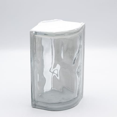 Fuchs Design Glasbaustein Wolke klar, Form-Eckstein, 10,5x19x8 cm - 1 Stück
