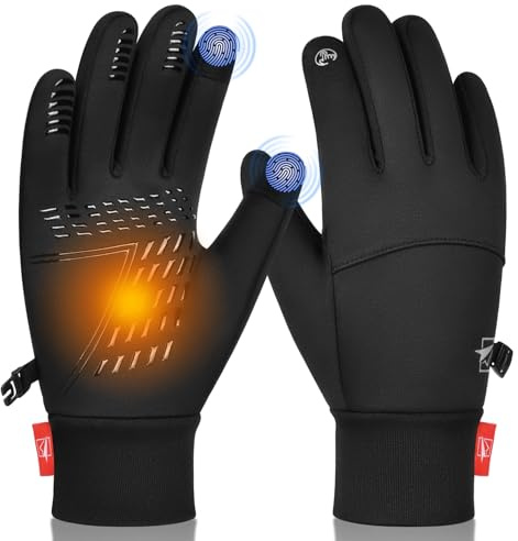 Cevapro Fahrradhandschuhe Warme Winterhandschuhe wasserdichte Touchscreenhandschuhe Winddichte Laufhandschuhe rutschfeste