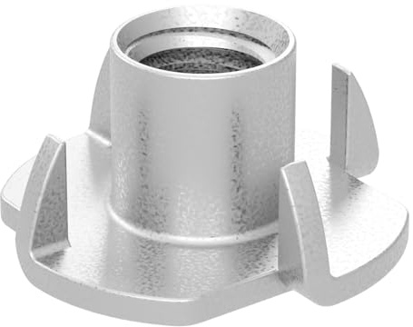 SECCARO Einschlagmutter M4, 6 mm Länge, Stahl verzinkt, 20 Stück