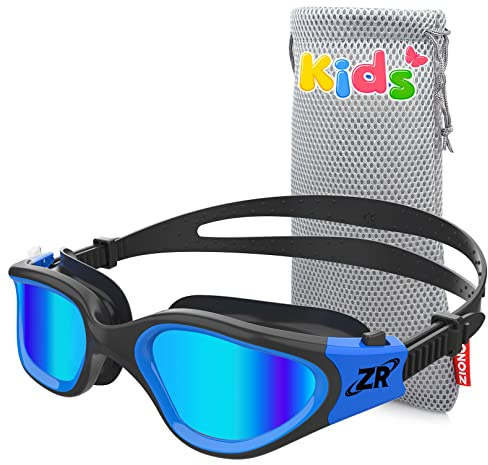 ZIONOR Schwimmbrille Kinder, G1MINI Polarisiert/Non Polarisiert Komfortabel Kinder Schwimmbrille, Anti Nebel UV-Schutz Schwimmbrille für Mädchen und Jungen (Jahre 6-14)