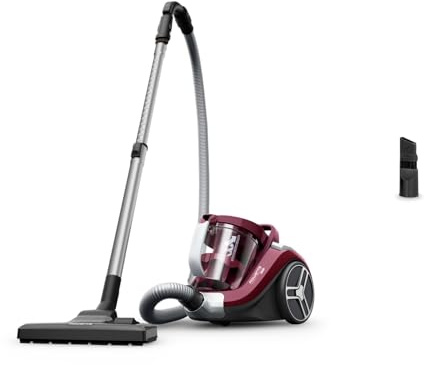 Rowenta Compact Power XXL Classic beutelloser Bodenstaubsauger, 900 Watt, 3-stufiges Filtersystem, Fassungsvermögen, kompakt, 8,80 m Reinigungsradius, inkl. 2-in-1 Fugendüse, Rot, RO4B23