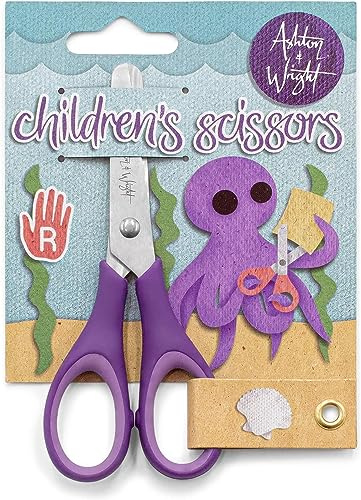 Ashton and Wright - Kinderschere, weich, 12 cm (Purple x 1)