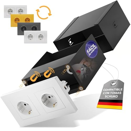 Elder Welder® Steckdosentresor kompatibel mit jeder Schuko Doppelsteckdose | Echte Schuko Doppelsteckdose enthalten, Steckdosen Safe Tresor mit Schlüssel als Geldversteck