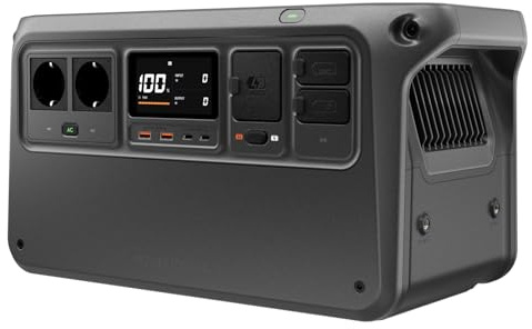 DJI Power 1000 V2 Tragbare Powerstation 1024Wh, 2600W Power Station Solar, LiFePO4 Akku, Kompakte Größe, Schnellladung in 37 Min. von 0% auf 80%, Elektrischer Generator für Camping/Zuhause/Wohnmobile