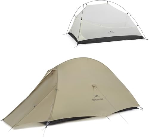 Naturehike Cloud up Pro Zelt 1 Person Leichtes Campingzelt, Einfacher Aufbau Winddicht & Wasserdichtes Kuppelzelt für Outdoor Reisen Trekking (Pro/Khaki)