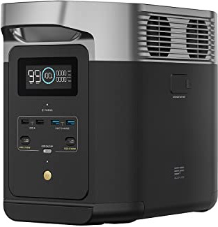 EF ECOFLOW Delta 2 Tragbare Powerstation 1024Wh, Solar Generator LiFePO4-Batterie, erweiterbarer Kapazität bis zu 3kWh, Schnellladung von 0-80% in 50 Mins, Notstromaggregat für Camping, Wohnmobile
