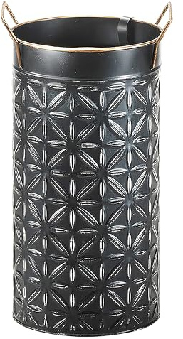 Kobolo Schirmständer Stroke aus Metall robust 21x21x43 cm in schwarz