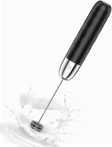Maestri House Wiederaufladbarer Milchaufschäumer,elektrischer Handschaumbereiter, abnehmbarer Schneebesen aus Edelstahl, Getränkemixer, Aufschäumer, Mini-Mixer für Matcha, Latte, LunaFro Mini