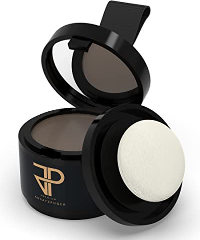 JP Conceal - Premium Ansatzpuder - Haar Concealer - Coloration - Wasserfestes Haar Make-up - Haarverdichtung - für Männer & Frauen - Dunkelbraun