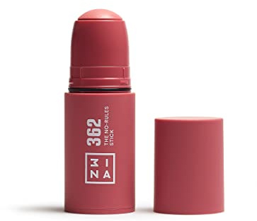 3INA - The No - Rules Stick 362 - Blush Stick 3 in 1 Rosa | Blush Stick für Augen Lippen Wangen mit Hyaluronsäure - Cream Blusher für Natürliches und Leuchtendes Finish - Vegan Cruelty