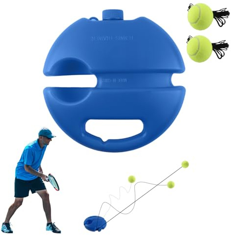 Shyllin Tennis Trainer Tennistrainer Set mit 2 Rebound Tennisbälle, Bequemer Tennistrainer zum Selbststudium für Erwachsene Kinder und Anfänger