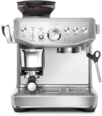 Sage - The Barista Express Impress - Kaffeemaschine mit manuellem Milchaufschumer & integriertem Mahlwerk - Intelligente Dosierung, 25 Mahlgradeinstellungen - Gebrsteter Edelstahl