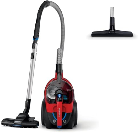 Philips Domestic Appliances FC9729/09 beutelloser Staubsauger PowerPro Expert (900 W, 2 L Staubvolumen, integriertes Zubehör) rot