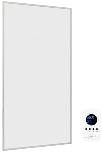 Hocosyme Infrarotheizung mit Thermostat 1200 Watt, Infrarotheizung Wandmontage bis 120 Grad Celsius für 12-25㎡, 1-3 Min auf Betriebstemperatur, TÜV, mit Fernbedienung.