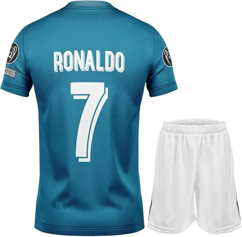 NIHMEX Nostalgie Blau #7 Final,Limitierte Auflage Trikot Fußball Neu Saison, Shorts Socken Jugendgrößen