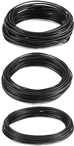 QWORK® 3 Größe Bonsai Draht Eloxiertes Aluminium Draht für Pflanzen und Bäume, 1,0mm/1,5mm/2,0mm, 30 Meter Insgesamt