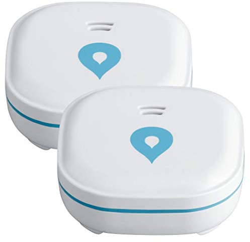 SEBSON Wassermelder mini GS153, 10 Jahres Langzeit-Batterie, Wasseralarm, Wasserwächter 60x60x24,2mm, Wassersensor mit Lithium Batterie, 2er Pack