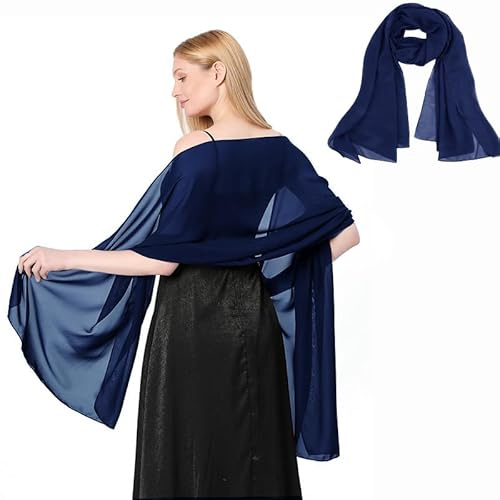 Maxmoc Stola für Abendkleid,Chiffon Schal,Elegant Stola Damen Festlich für Abendkleider Brautkleider Sommer Hochzeit(200 X 70 cm)