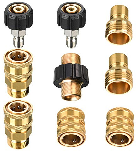 Tool Daily Hochdruckreiniger-Adapter-Set, M22-14 auf 3/8 Zoll, 9er-Pack