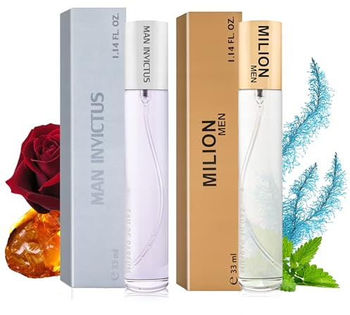 NAINA Herren Parfüm Set Invict & Milion Men 2x 33ml Eau de Parfum Spray | Inspirierte Parfum Männer Set, Parfümfläschchen Flakon, Einzigartige Düfte und Dufterlebnisse, Aromatisches Herrendüfte
