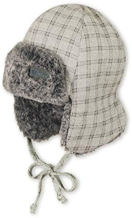 Sterntaler Fliegermütze für Jungen mit flauschigem Kunstfell-Futter, Grau (Kiesel)