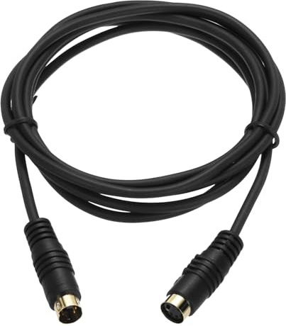QUARKZMAN S Video Kabel 6ft, Mini DIN 4 Pin S-Video Kabel Stecker auf Buchse Vergoldeter Anschluss Übertragung für TV-Empfänger Monitor S-VHS VCR DVD