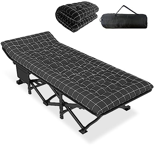 ATORPOK SHOP Campingbett feldbett klappbar (Schwarz)