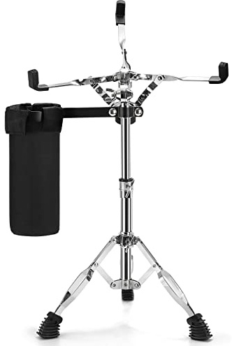 Youeon, Schnarrtrommelständer mit Halter für Schlagzeugstöcke, doppelt verstärkter Stativ-Schnarrtrommelständer, geeignet für Schnarrtrommeln von 25,4 cm bis 35,6 cm, Drum Pad, verstellbare Höhe von